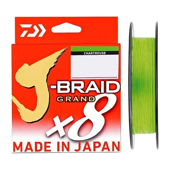 Linha Multi Daiwa J-Braid Grand X8 Chartreuse - 135m - Verde