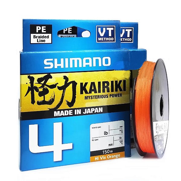 Linha Multi Shimano Kairiki 4X 300m  - Laranja