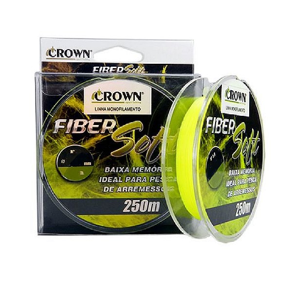 Linha Mono Crown Fiber Soft Yellow - 250m