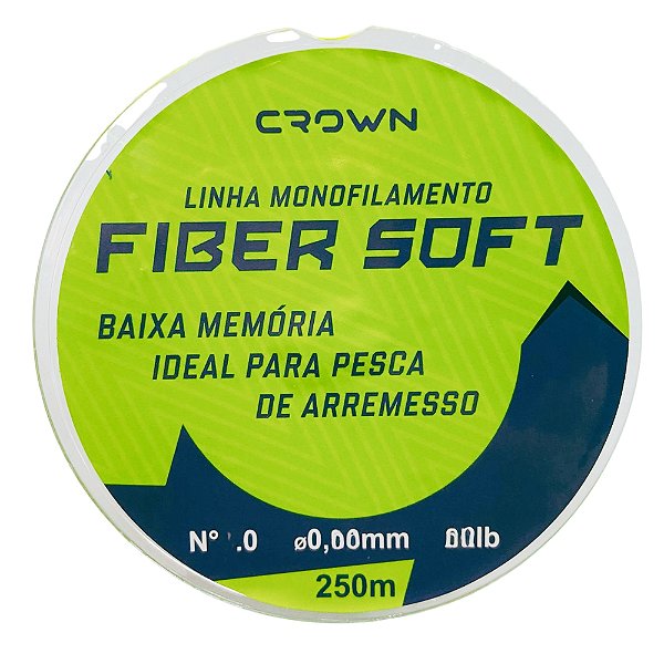 Linha Mono Crown Fiber Soft Yellow - 250m