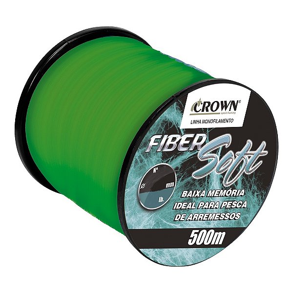 Linha Mono Crown Fiber Soft  Green - 500m