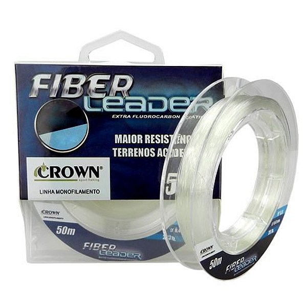 Linha Fluorocarbonocarbon Crown Fiber Leader - 50m