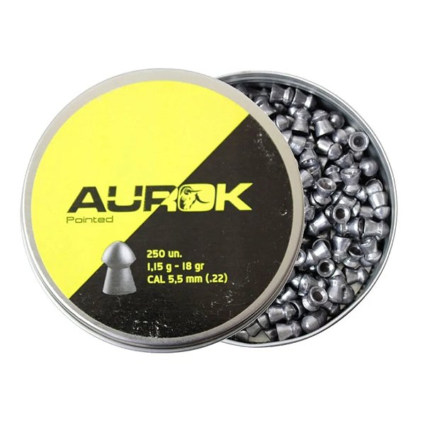 Chumbinho Aurok Pointed 5.5mm - 250 UN