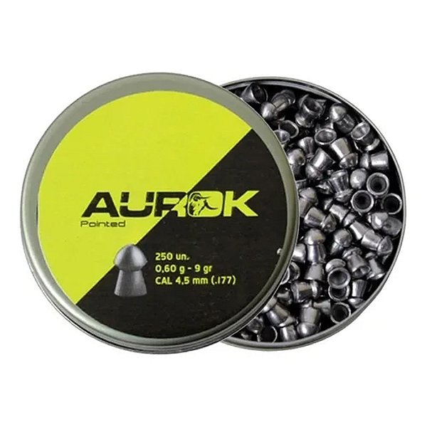 Chumbinho Aurok Pointed 4.5mm - 250 UN