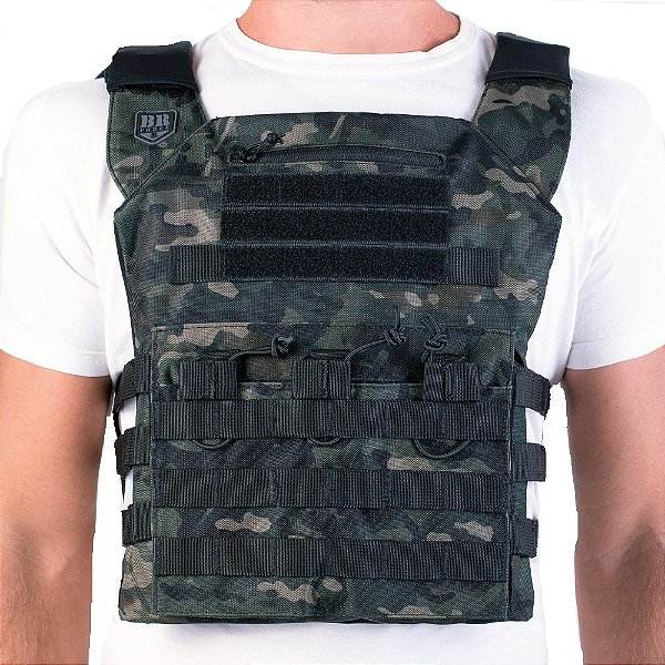 Plate Carrier BRFORCE Couraca - Camuflado Multicam Black