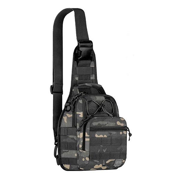 Bolsa de Ombro BrForce Patrulha - Camuflado Multicam Black