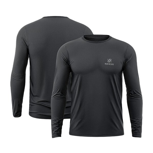 Camiseta Mar Negro Poliamida c Luvinha - Chumbo