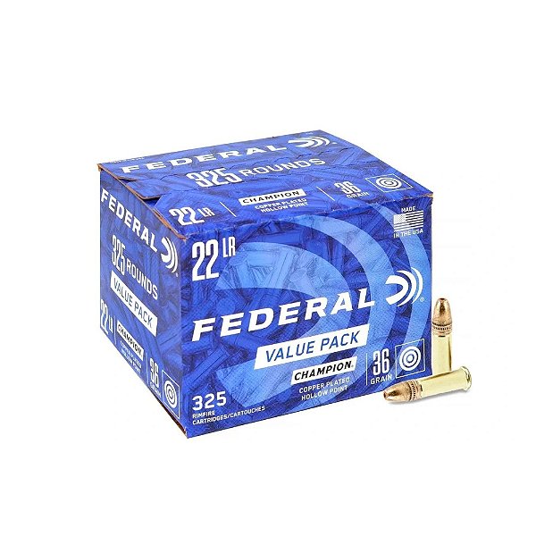 Municao .22 LR Federal Champion Plated 36GR HP
