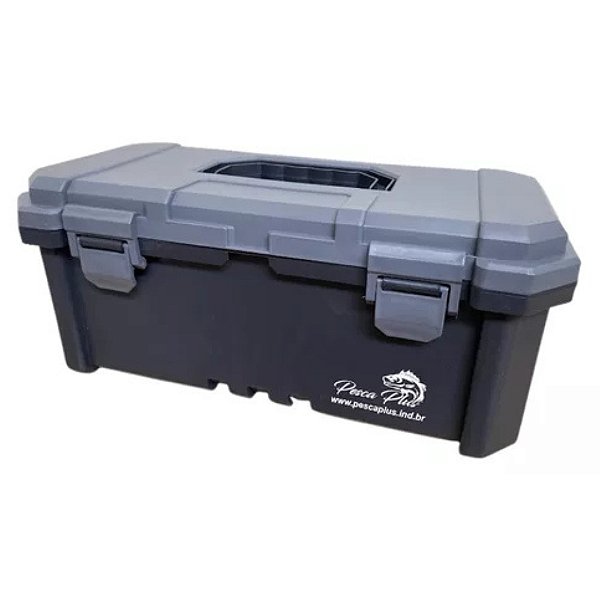 Estojo Pesca Plus Organizador P/ Iscas Artificiais Catálogo P/ 80 Iscas Preta-Cinza
