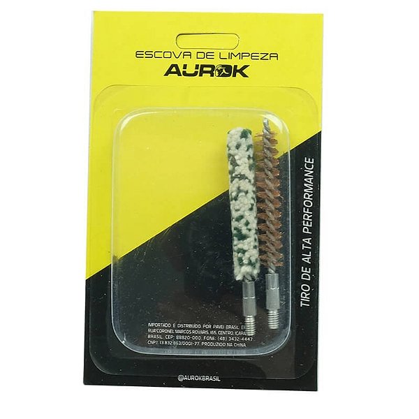 Kit de Escovas Aurok - Armas Curtas (Feltro/Latao) .30 Macho - Reposição