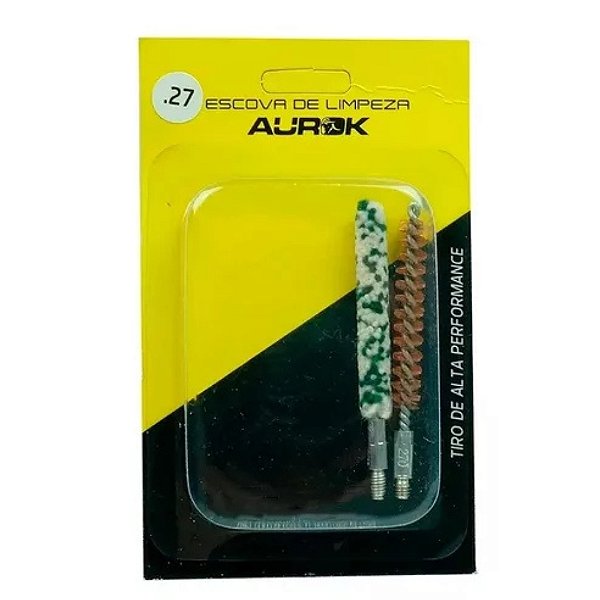 Kit de Escovas Aurok - Armas Curtas (Feltro/Latao) .27 Macho - Reposição