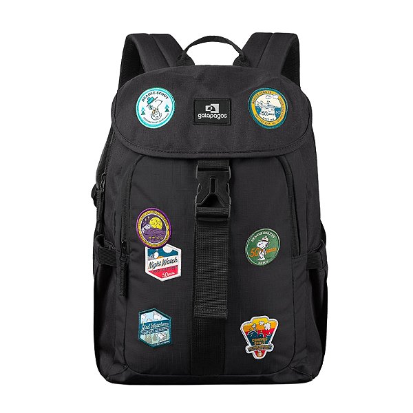 Mochila Galapagos Gaivota Snoopy - Preto