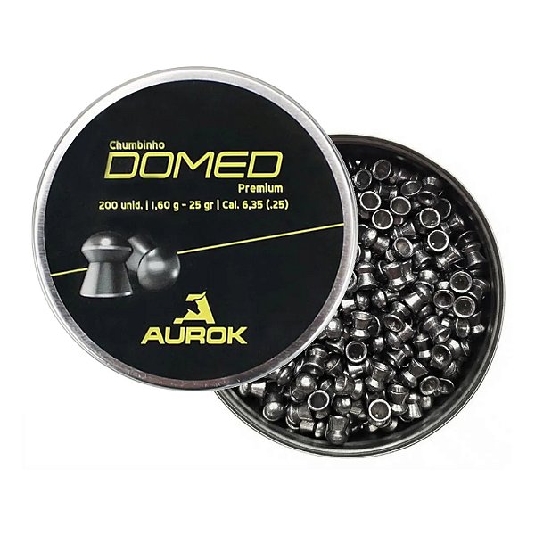 Chumbinho Aurok Premium Domed 6.35mm - 250Un
