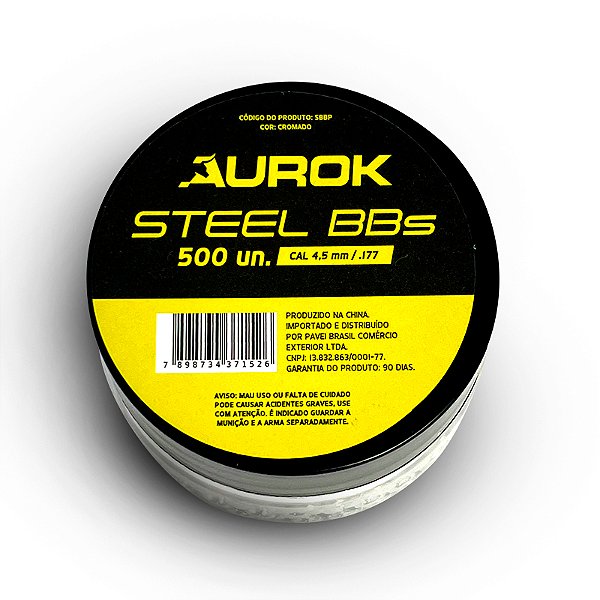 Esfera de Aço 4,5MM  AUROK - cromada - 500UN
