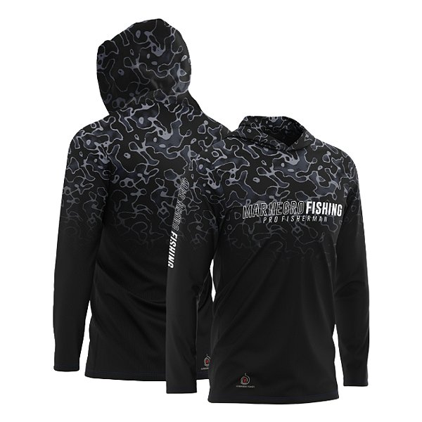 Camiseta Mar Negro Poliamida Capuz - Fisher Series