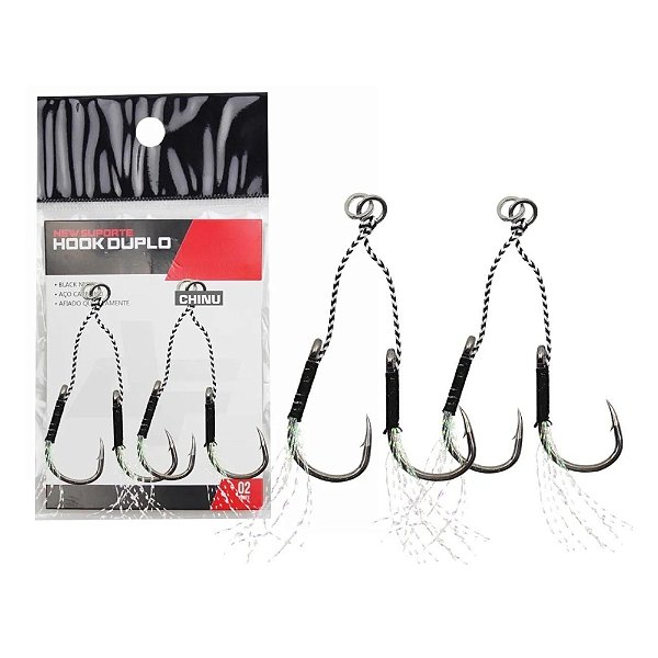 Anzol Albatroz Suporte Hook Duplo New Live Bait 1/0