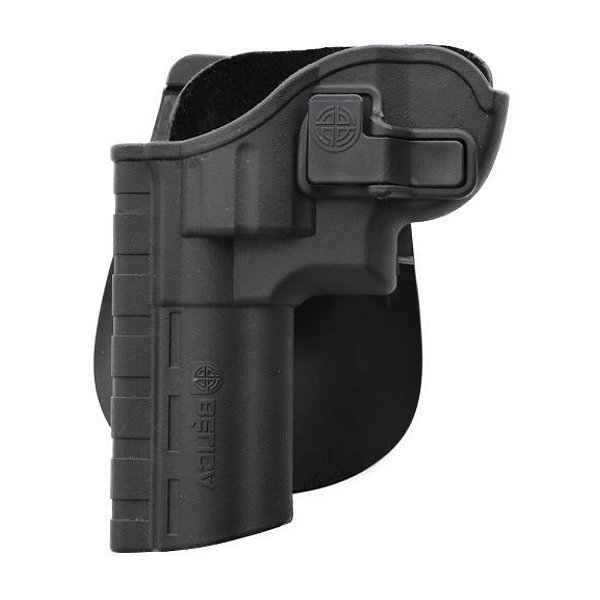 Coldre Bélica Revolver I Paddle Canhoto - Preto