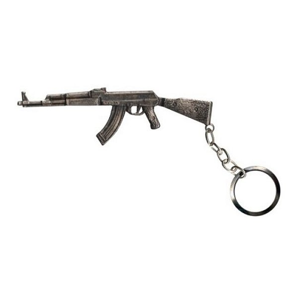 Chaveiro Belica Ak 47 - Prata Velho
