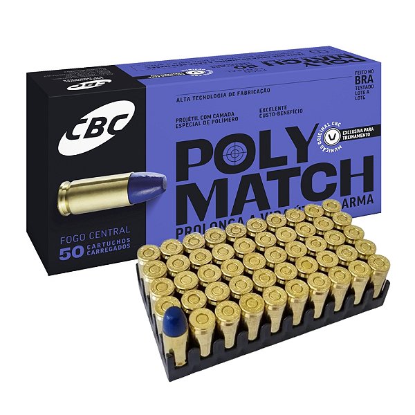 Munição CBC Luger LPC 9mm Polymatch 124gr - UN