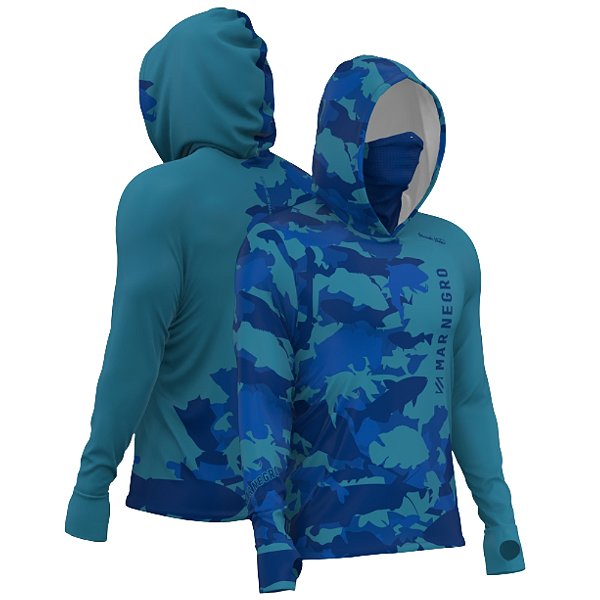 Camiseta Mar Negro XP 360 Capuz Sublimada - Blue Rio