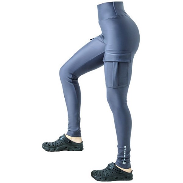 Legging Mar Negro Sport - Chumbo