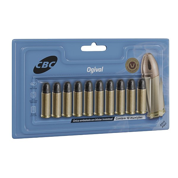 Municao CBC .32S&WL Chog 98gr Blister - UN
