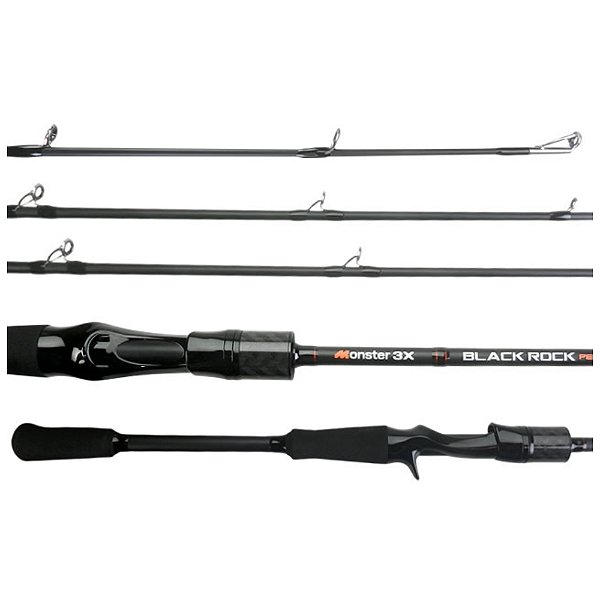 Vara Monster M3X Black Rock 8 14lbs 6 3 (1,91m) - Carretilha