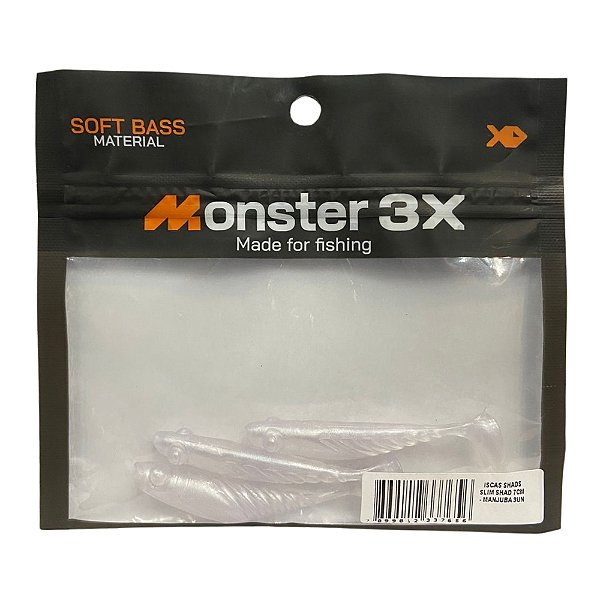 Isca Monster 3X Slim Shad / 7Cm - 3Un