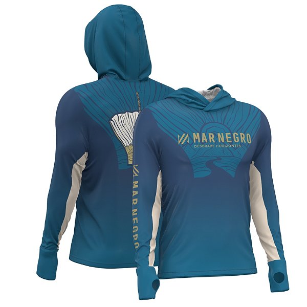 Camiseta Mar Negro XP Protection Capuz Sublimada - Fish Tail