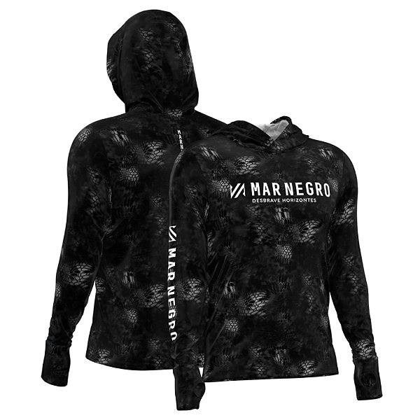 Camiseta Mar Negro XP Protection Capuz Sublimada - Black