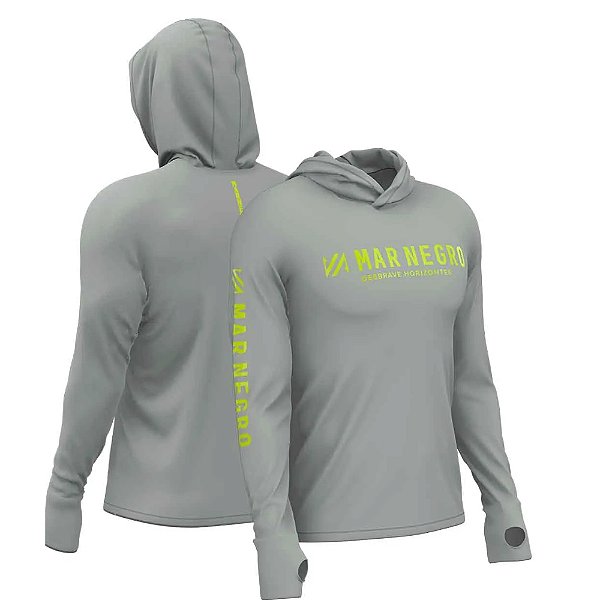 Camiseta Mar Negro XP Protection Capuz Sublimada - Cinza