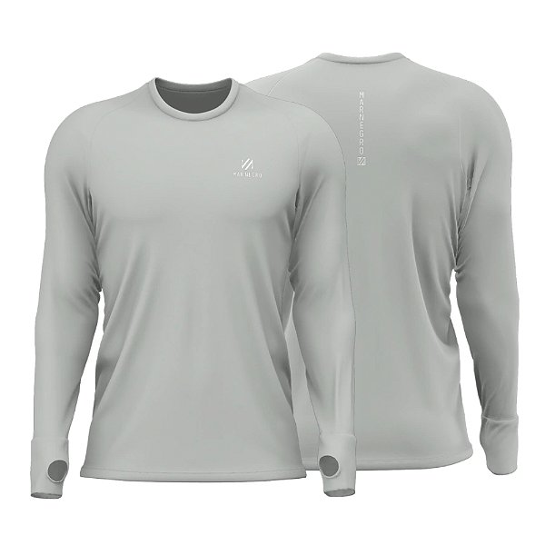 Camiseta Mar Negro Poliamida c Luvinha - Cinza Claro