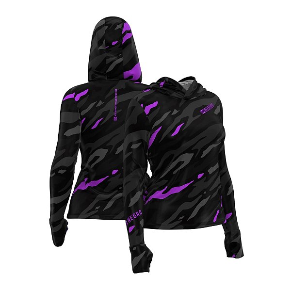Camiseta Mar Negro XP 360 Capuz Sublimada - Camo Violet