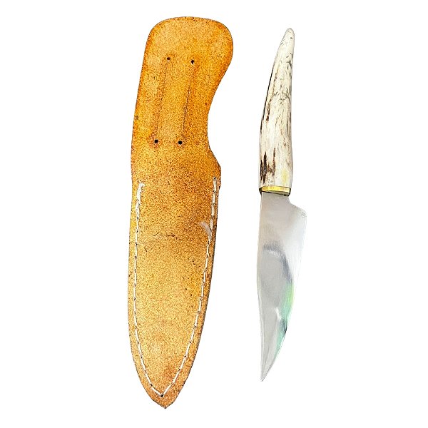 Faca Mini Lamina Wharncliffe c Bainha - Niquel