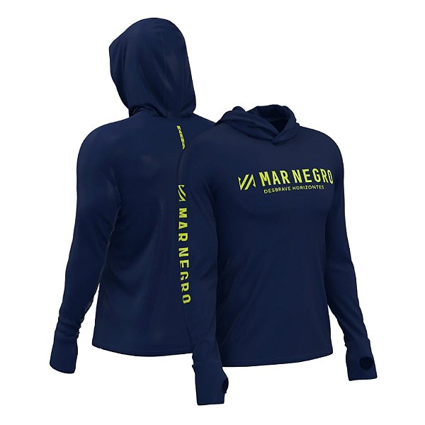 Camiseta Mar Negro XP Protection Capuz Sublimada - Marinho