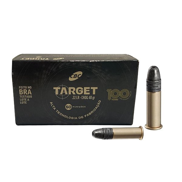Municao CBC .22LR Target CHOG 40gr 100anos - UN