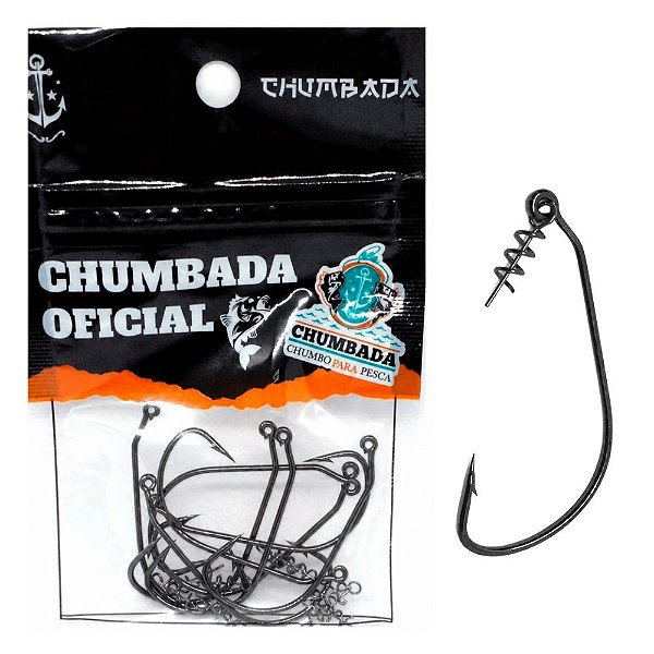 Anzol Chumbada Oficial 60° c Mola - 10 und