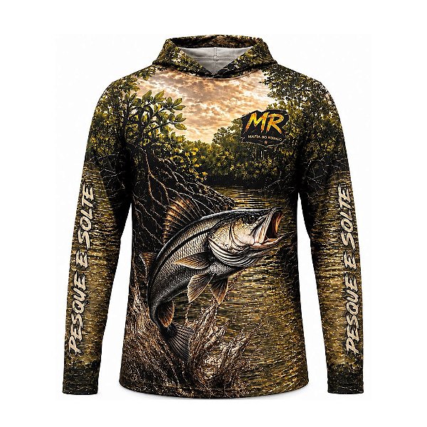 Camiseta Mafia do Robalo Fishing Team Capuz - Sublimada