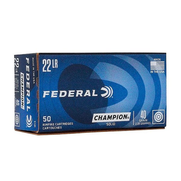 Municao Federal .22 LR Standart Target RN - 40gr - UN