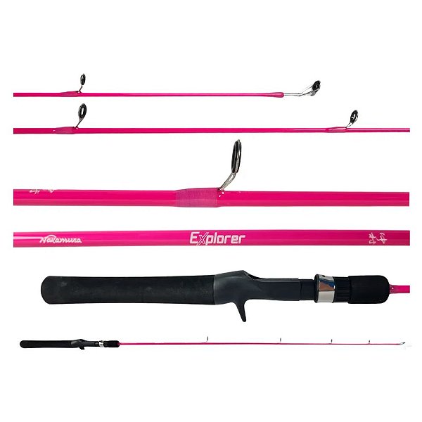 Vara Nakamura Explorer 8 17 Lbs 4 6 (1,35m) - Rosa - Carretilha