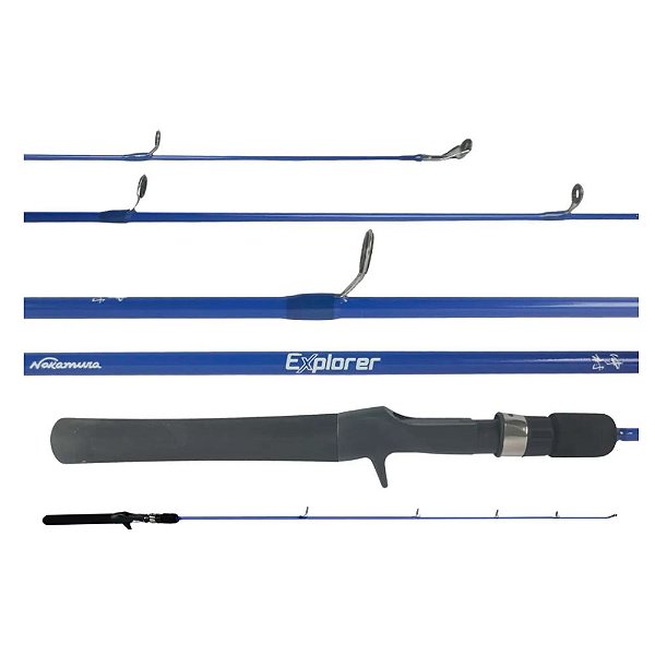 Vara Nakamura Explorer 8 17 Lbs 4 6 (1,35m) - Azul - Carretilha