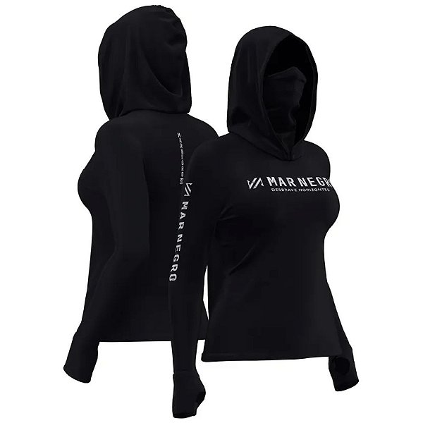 Camiseta Mar Negro XP 360 Capuz Poliamida Feminina - Preto