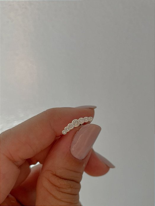Piercing Meia Lua de Pedra Zircônia