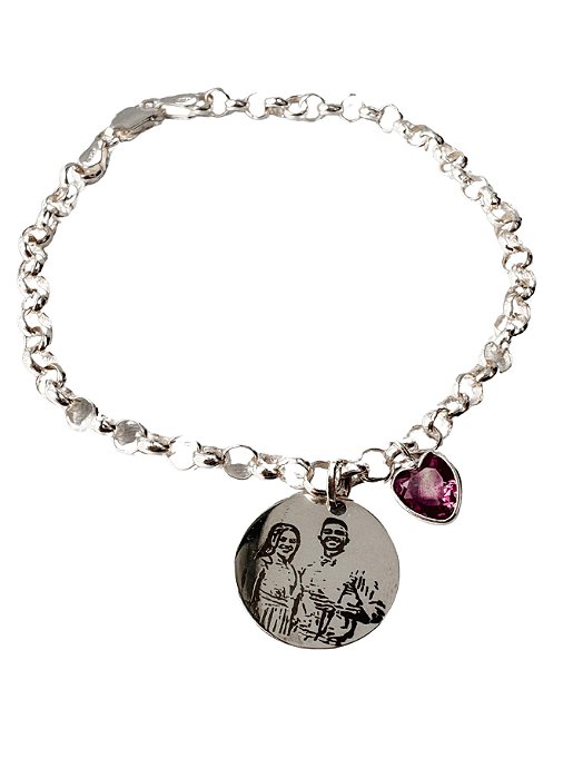 Pulseira Medalha Personalizada 15mm