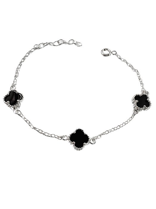 Pulseira Clover Trio 10mm Preta