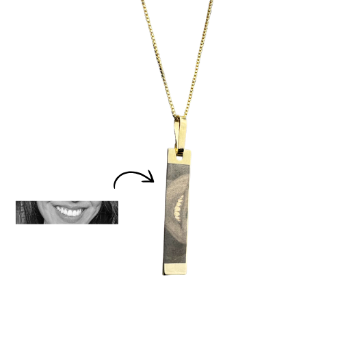 Colar Personalizado Sorriso Ouro 18K