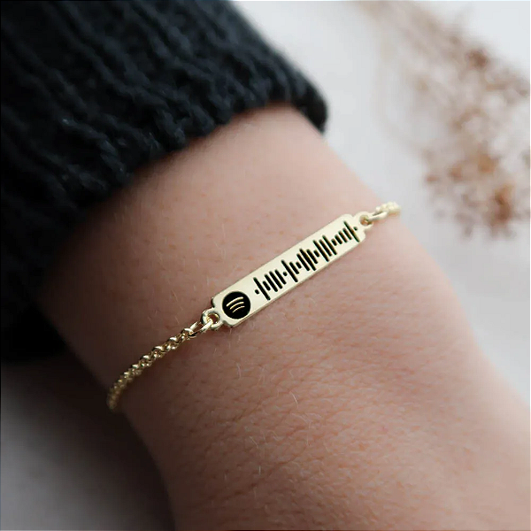 Pulseira Spotify Dourada