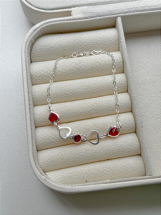 Pulseira Corações
