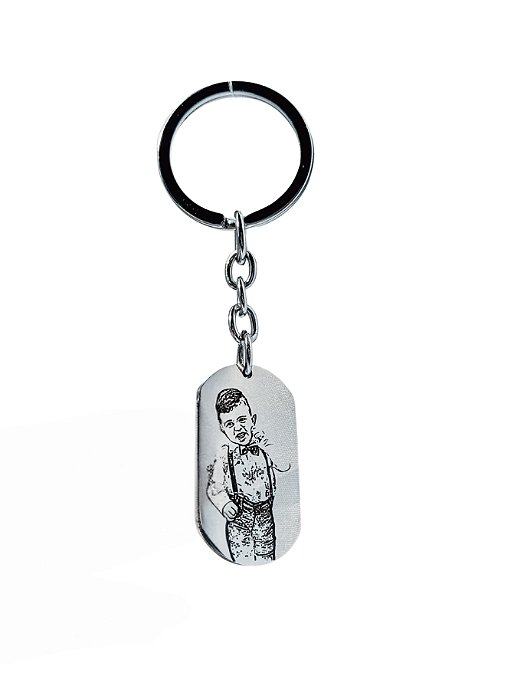 Chaveiro Aço Inox Personalizado Desenho
