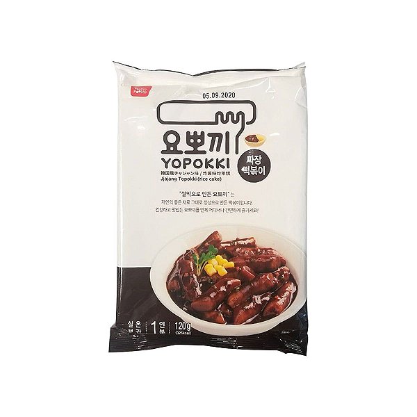 Bolinho Coreano Yopokki Arroz Molho Soja Preta Jajjang 120G